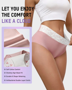 Culottes taille haute en coton doux à imprimé cœurs (lot de 6)