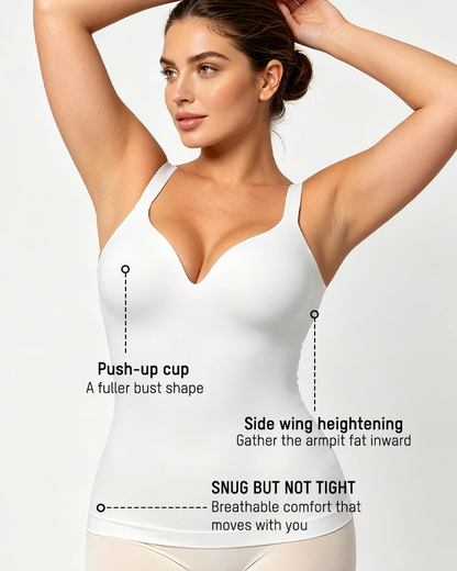V-Neck Built-In Bra Shaping Cami