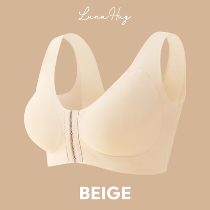 Seamless Front Closure Bra for Women | Cross Back Support Shaping Bra with Comfort Lift