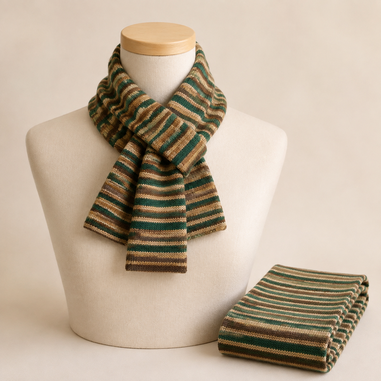 Soft Wool Striped Scarf | Cozy Colorful Knit Winter Scarf for Women & Men