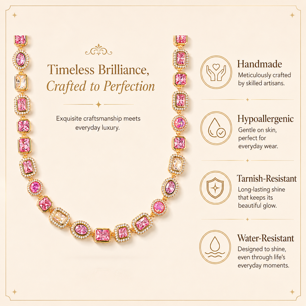 Pink Solstice Gemstone Necklace