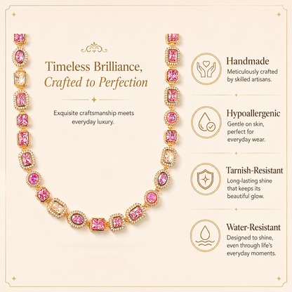 Pink Solstice Gemstone Necklace