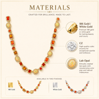 Baokang Sunset Glow Gemstone Necklace