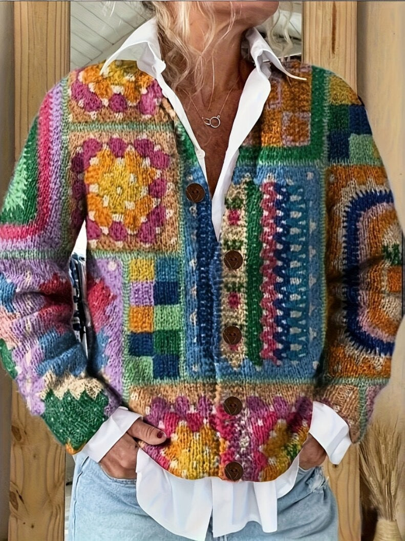 FALL & WINTER NEW ARRIVALS UP TO 50% OFF   Women's Custom-Pattern Cardigan | Halloween Print Button-Front Sweater