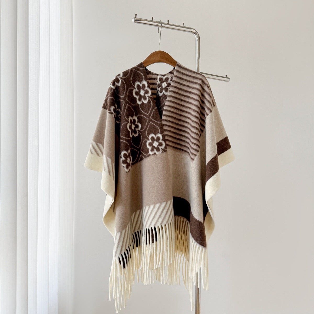 Fascia avvolgente trasformabile 100% lana merino | Cardigan, scialle e sciarpa 3 in 1