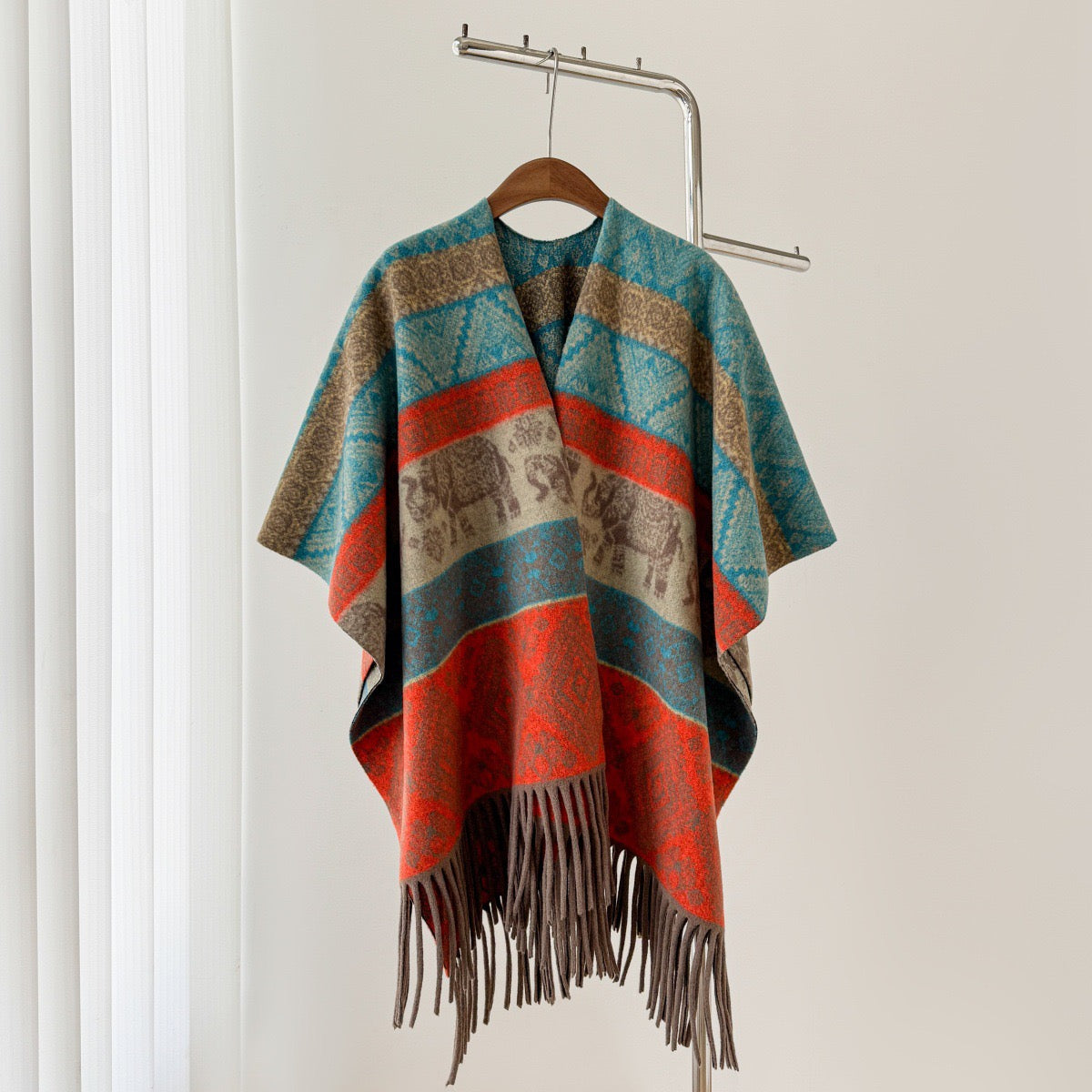 Fascia avvolgente trasformabile 100% lana merino | Cardigan, scialle e sciarpa 3 in 1