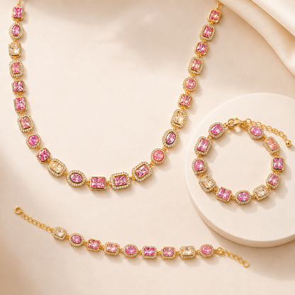 Pink Solstice Gemstone Necklace