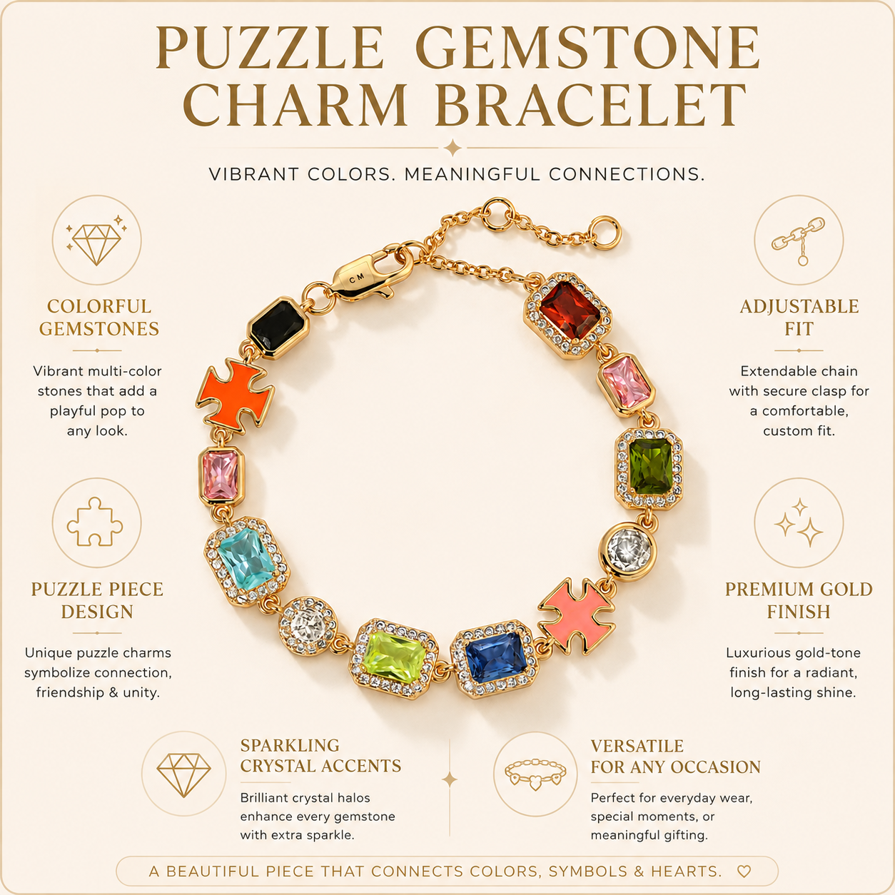Baokang Aurora Gemstone Bracelet