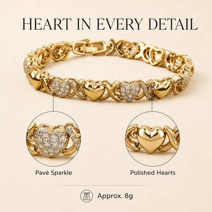 Elegant Heart-Shaped Bracelet – Delicate Jewelry for Women