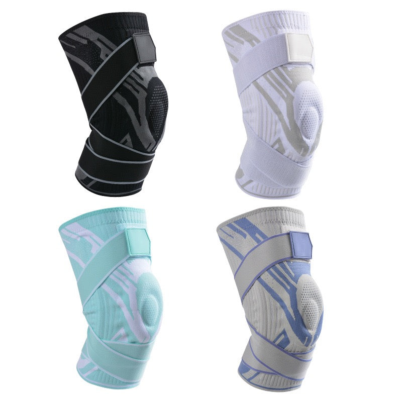 🔥 50% OFF | Unisex Knitted Knee Brace with Spring Stabilizers & Dual Straps – Compression Support for Knee Pain Relief and Injury Recovery