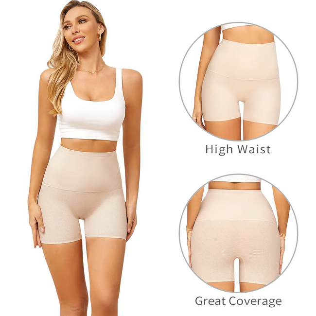 Women's High Waist Full Coverage Panties, Smooth Seamless Breathable Underwear Hover Image