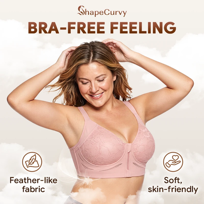 ShapeCurvy - Wireless Zip-front Body Shaping Bra