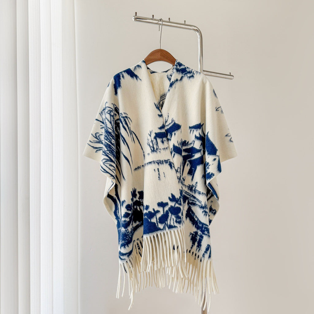 Fascia avvolgente trasformabile 100% lana merino | Cardigan, scialle e sciarpa 3 in 1