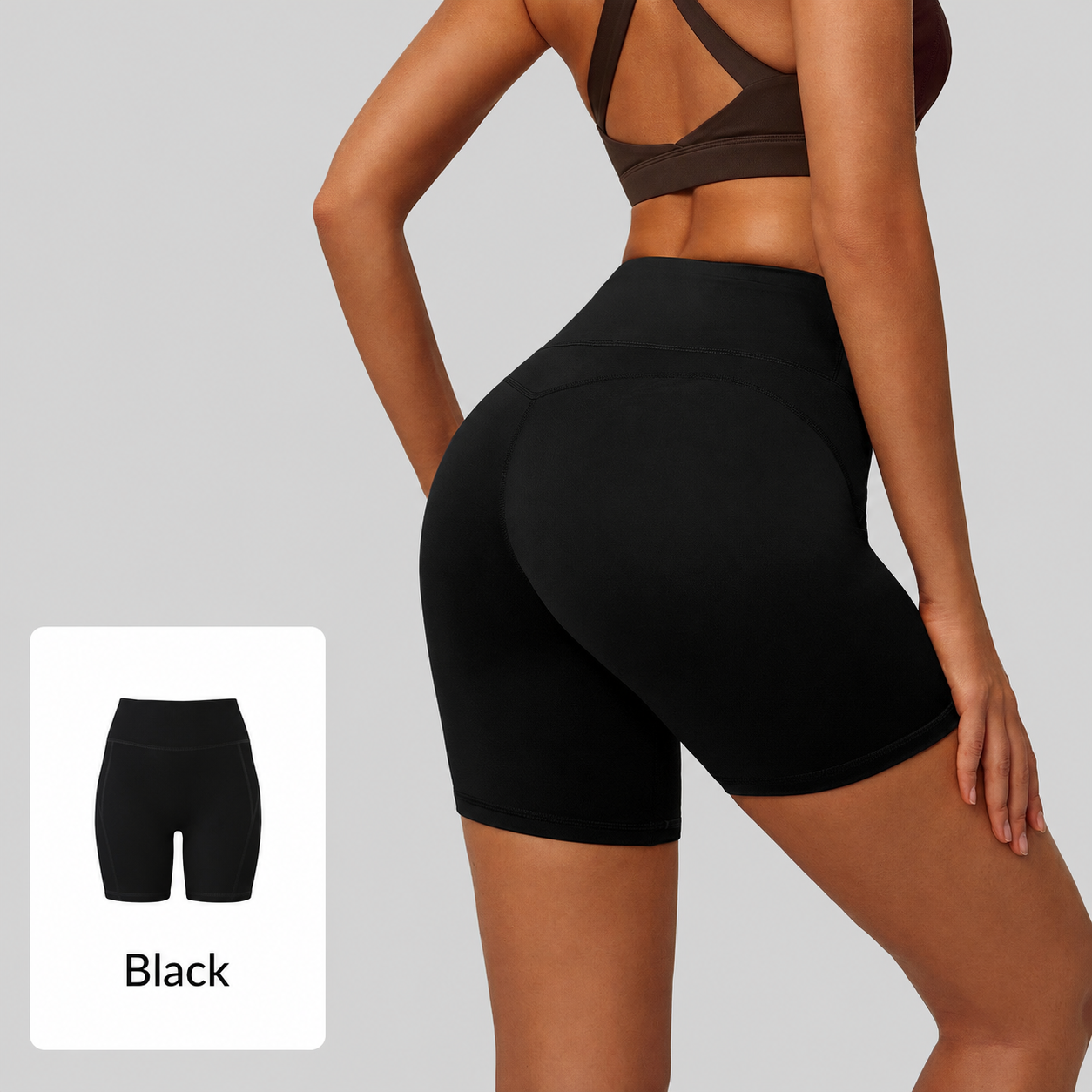 High Waisted Butt Lifting Yoga Shorts for Women | Naked Feel Tummy Control Running & Workout Shorts