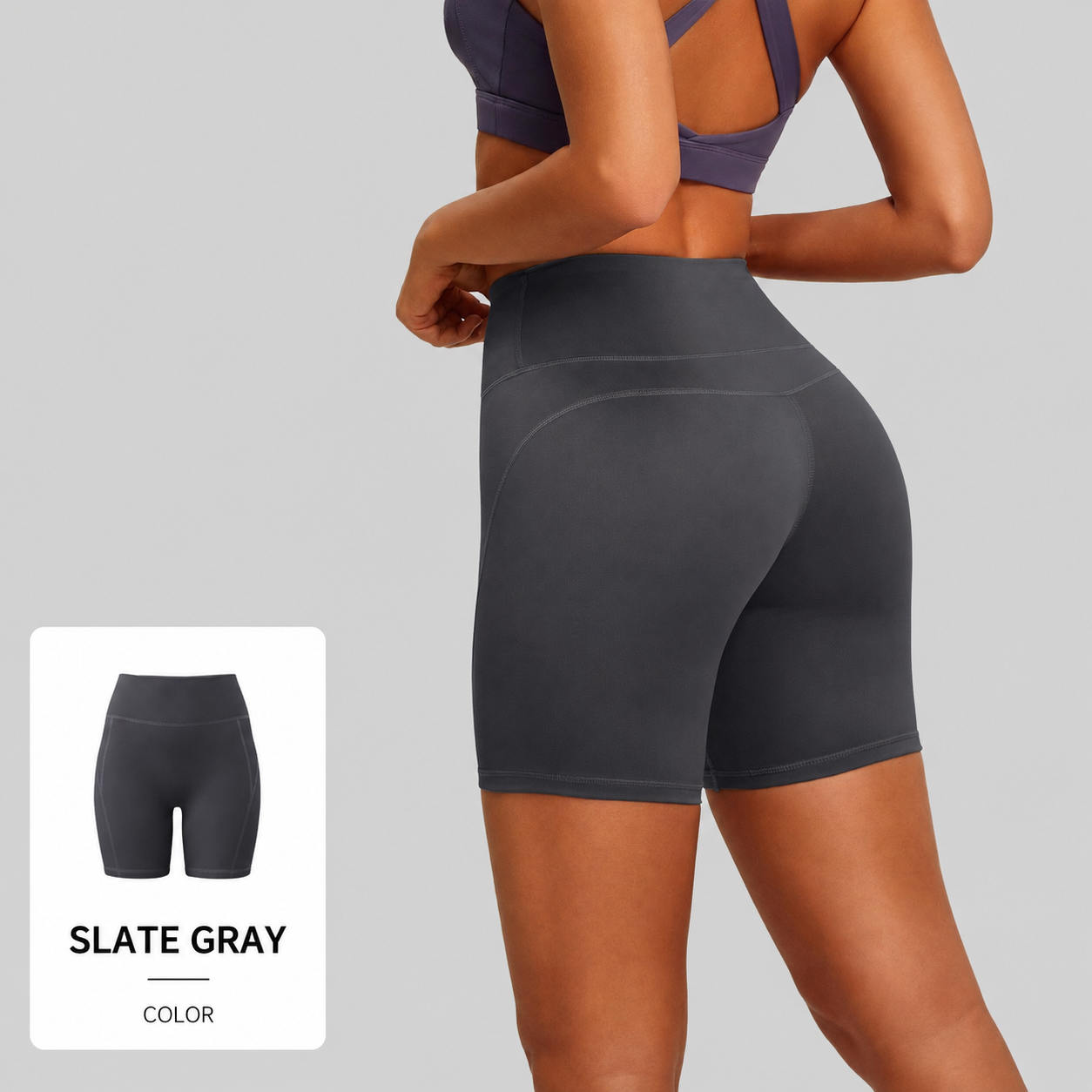 High Waisted Butt Lifting Yoga Shorts for Women | Naked Feel Tummy Control Running & Workout Shorts