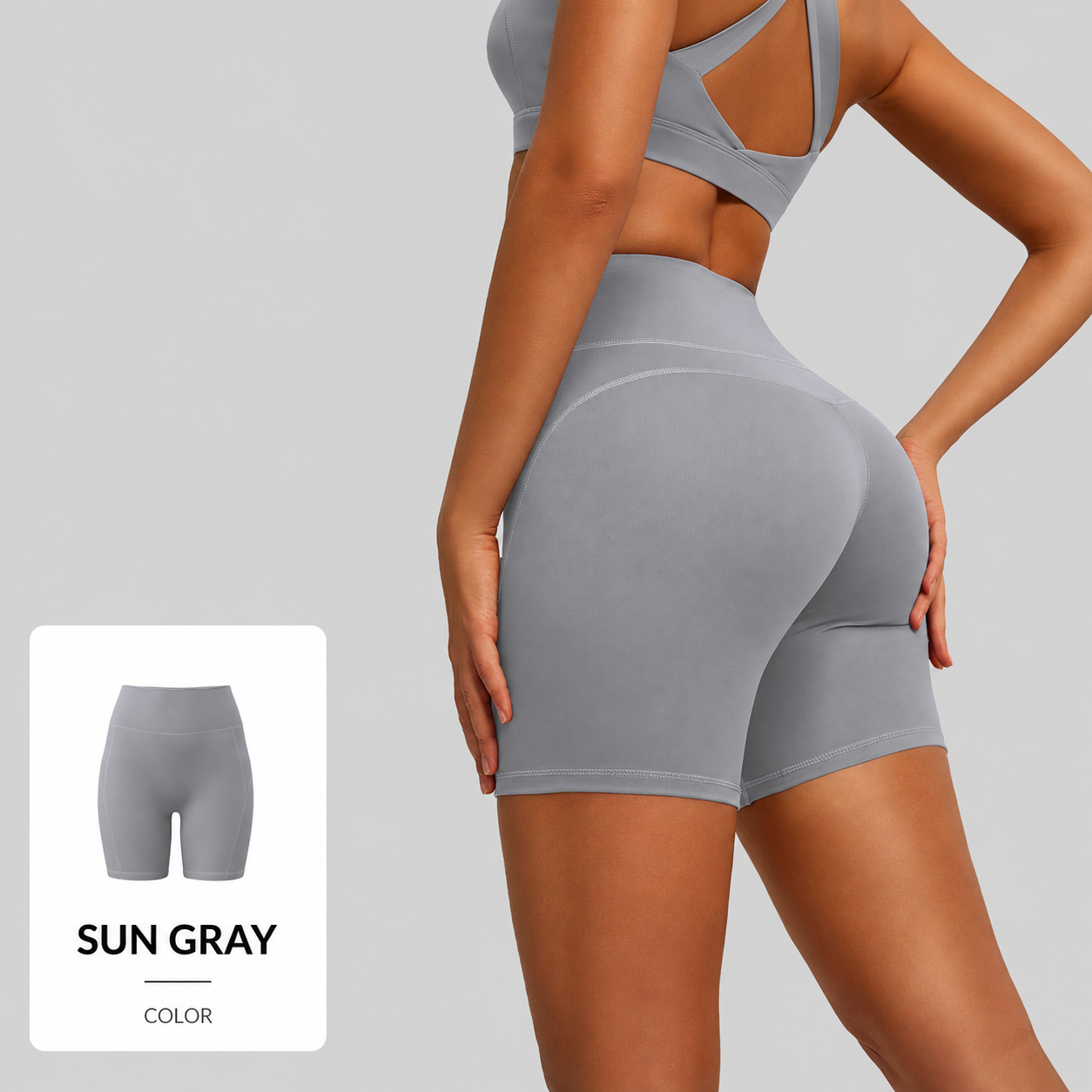 High Waisted Butt Lifting Yoga Shorts for Women | Naked Feel Tummy Control Running & Workout Shorts