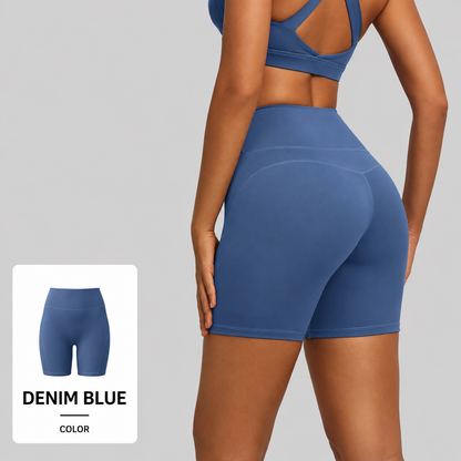 High Waisted Butt Lifting Yoga Shorts for Women | Naked Feel Tummy Control Running & Workout Shorts