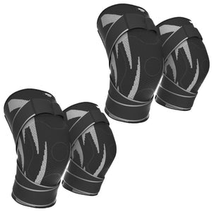Unisex Knitted Knee Brace with Spring Stabilizers & Dual Straps – Compression Support for Knee Pain Relief and Injury Recovery