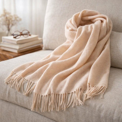 100% Pure Wool Scarf – Soft & Lightweight Winter Wrap