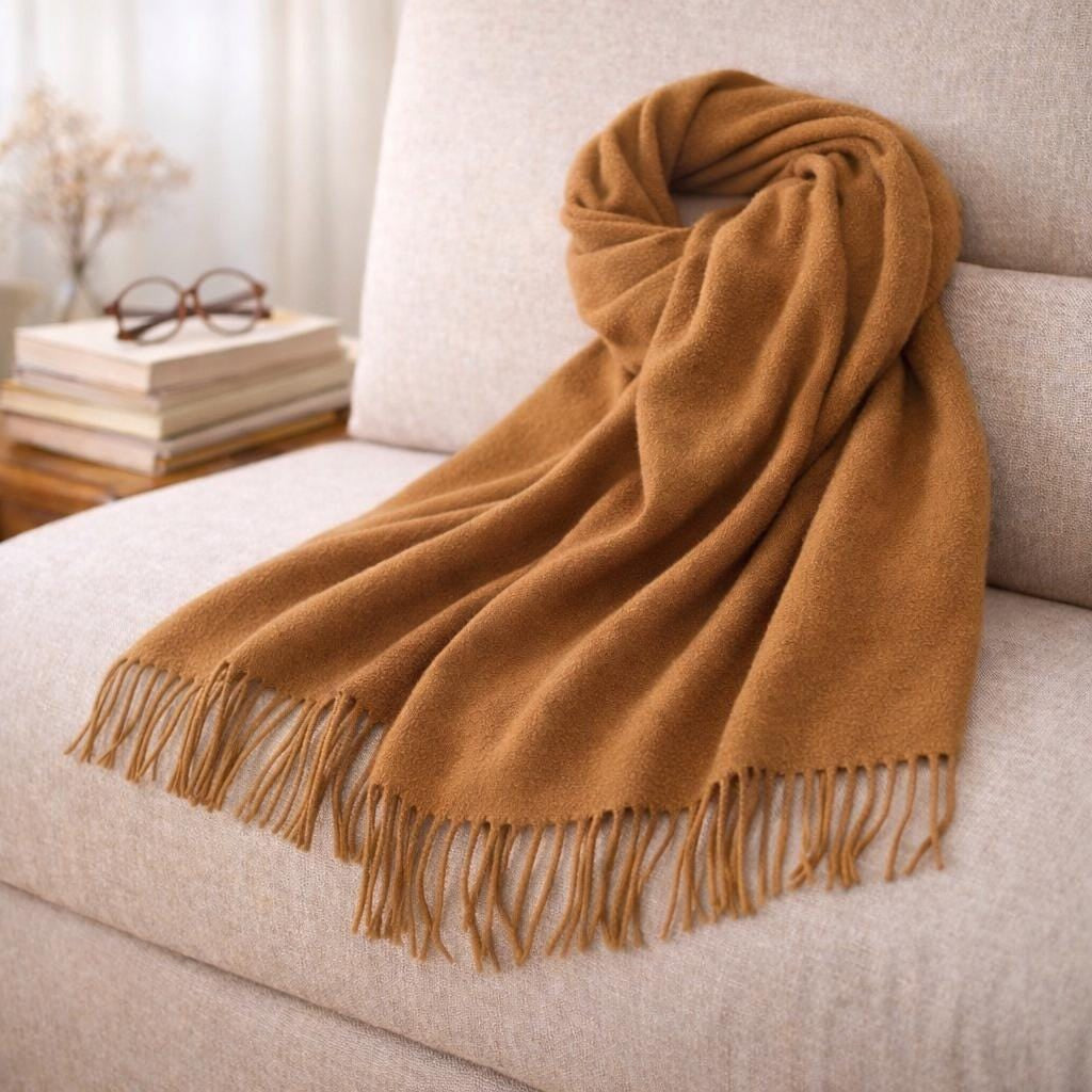100% Pure Wool Scarf – Soft & Lightweight Winter Wrap