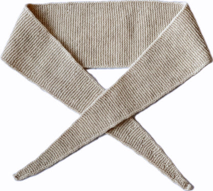 Hand-Knit 100% Wool Skinny Scarf | Soft Lightweight Neckerchief