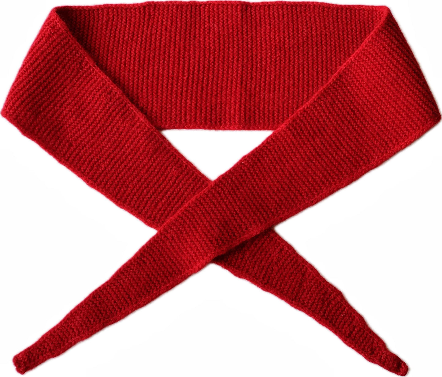 Hand-Knit 100% Wool Skinny Scarf | Soft Lightweight Neckerchief