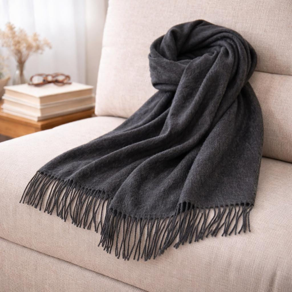 100% Pure Wool Scarf – Soft & Lightweight Winter Wrap