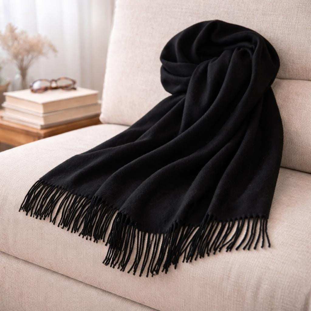 100% Pure Wool Scarf – Soft & Lightweight Winter Wrap