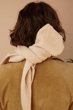 Hand-Knit Merino Wool & Cashmere Triangle Scarf | Boho Headscarf & Neck Wrap