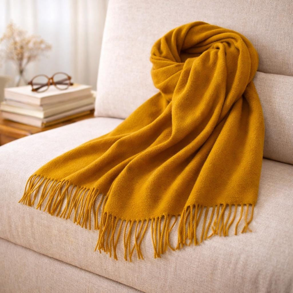 100% Pure Wool Scarf – Soft & Lightweight Winter Wrap