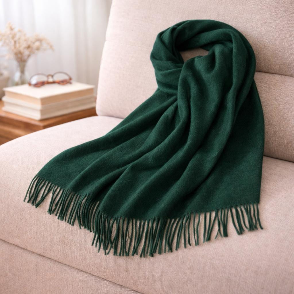 100% Pure Wool Scarf – Soft & Lightweight Winter Wrap