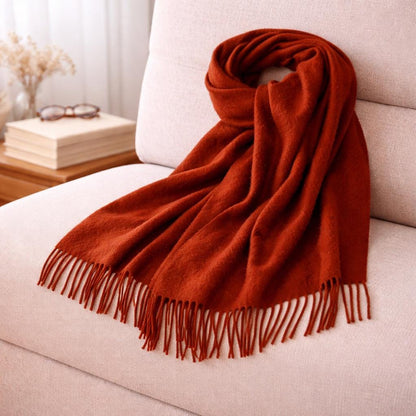 100% Pure Wool Scarf – Soft & Lightweight Winter Wrap