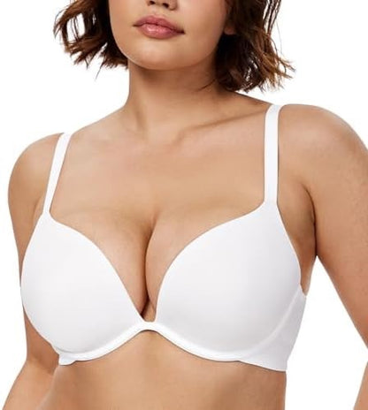 BaoKang™ Deep V Push Up T-Shirt Bra – Seamless Everyday Comfort Bra with Natural Lift