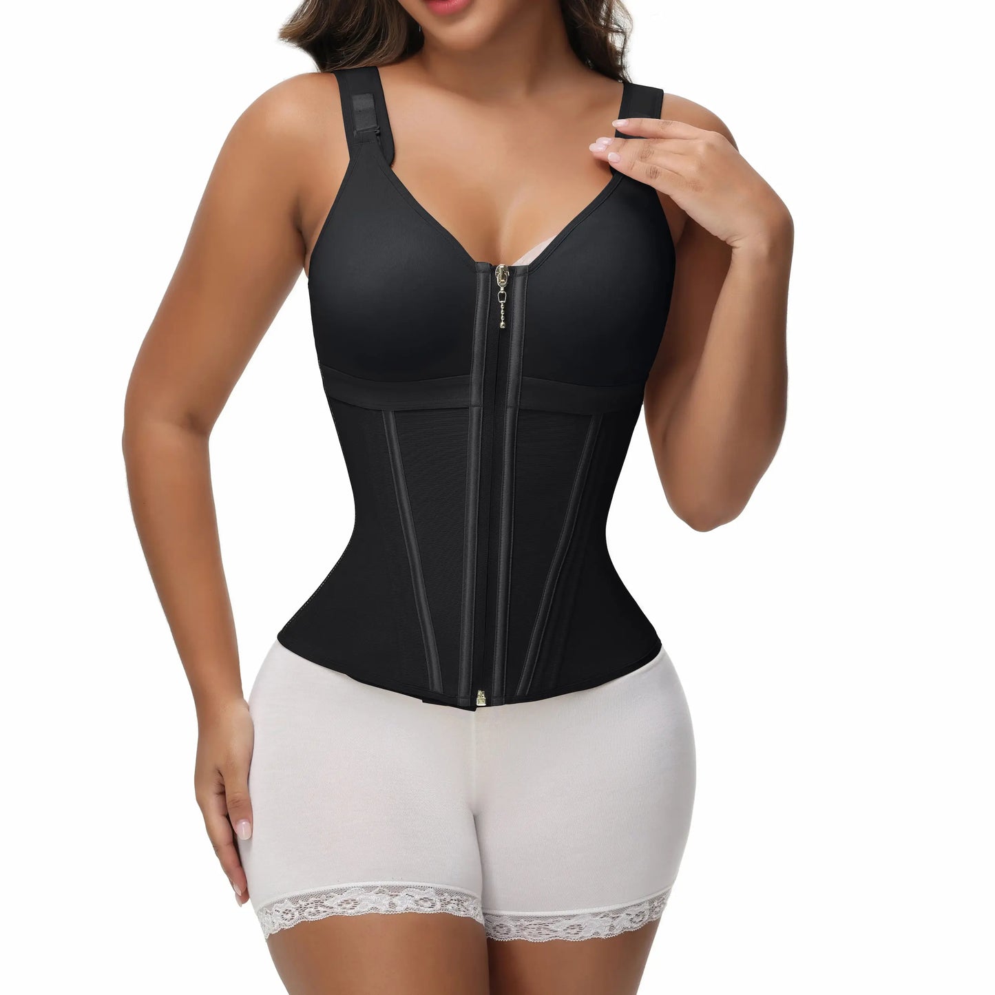 【⏰New product limited-time discount⏰】Waist Shapewear Bodysuit with Built-In Bra | Tummy Control Body Shaper with Adjustable Straps