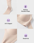 【⏰New product limited-time discount⏰】Wireless Support Bra for Women | Seamless Full Coverage Comfort Bra with Lift & Support