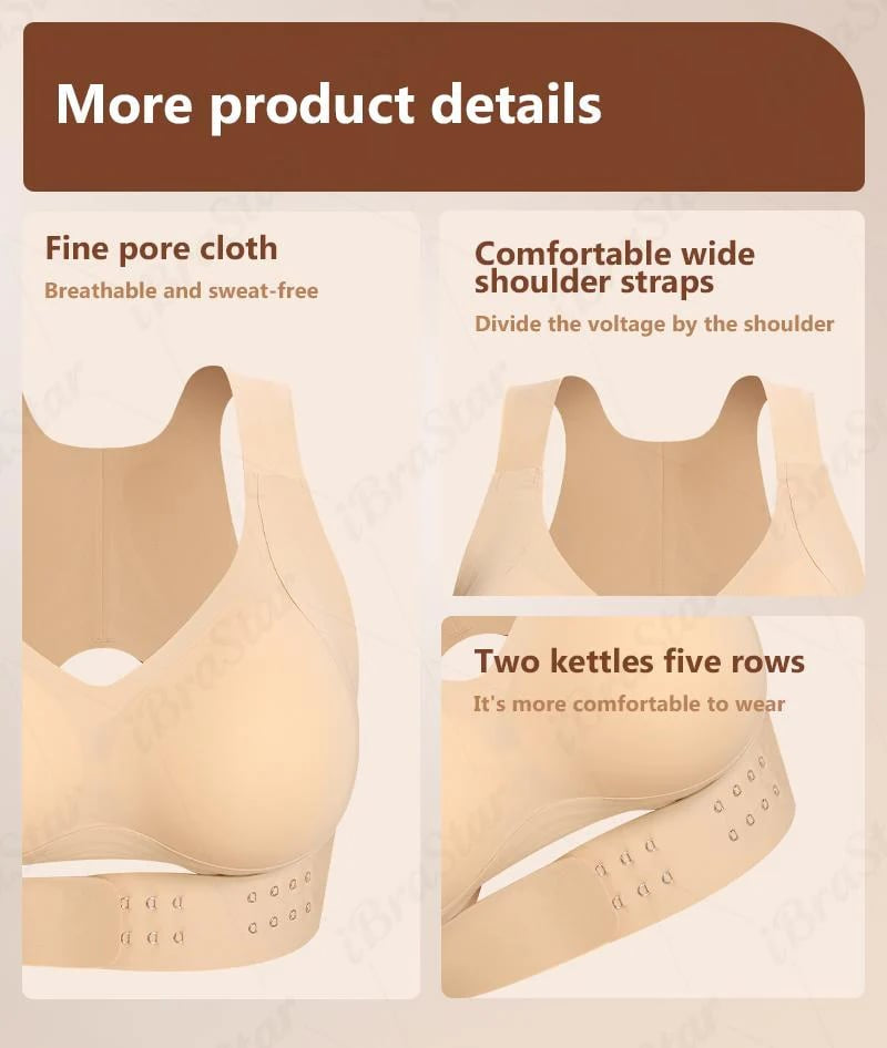 【⏰New product limited-time discount⏰】Wireless Support Bra for Women | Seamless Full Coverage Comfort Bra with Lift & Support