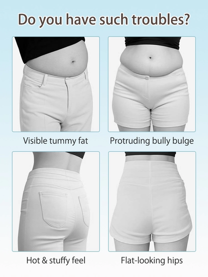 3-7 pack shaping high-waisted underwear, cross-over tummy control, seamless cooling fabric.