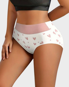 Culottes taille haute en coton doux à imprimé cœurs (lot de 6)