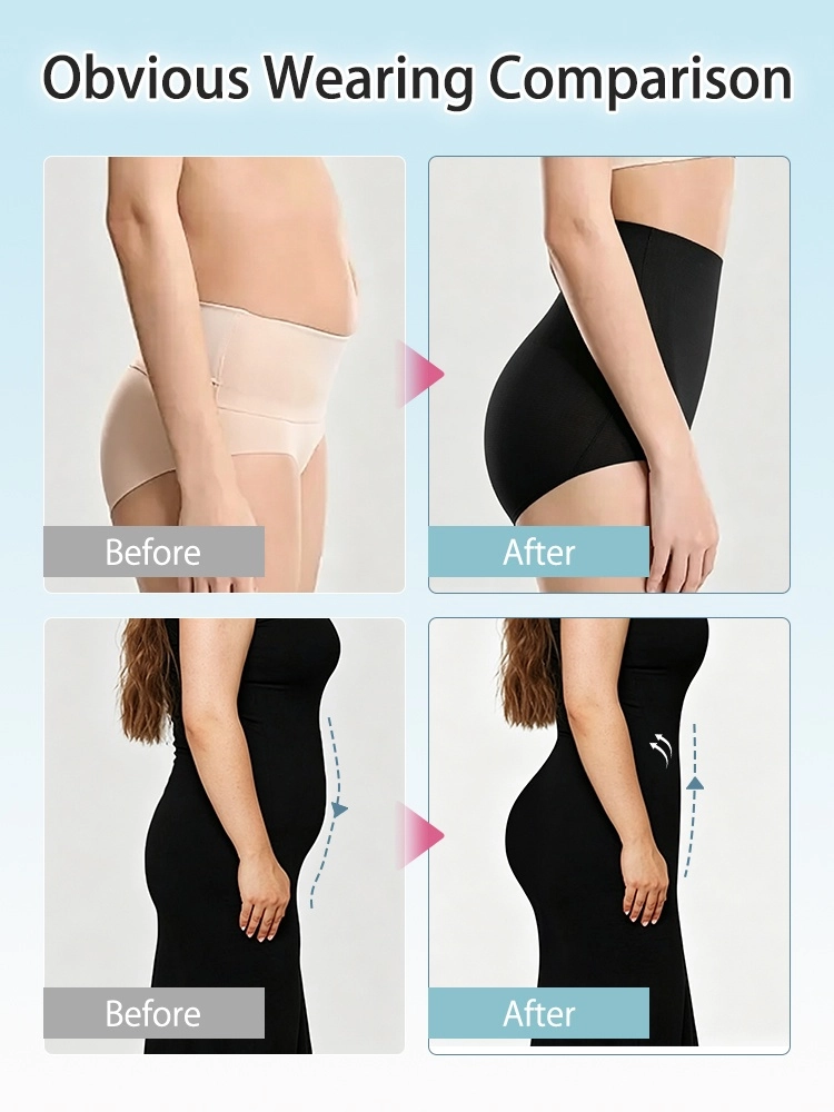 3-7 pack shaping high-waisted underwear, cross-over tummy control, seamless cooling fabric.