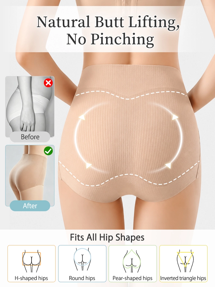 3-7 pack shaping high-waisted underwear, cross-over tummy control, seamless cooling fabric.