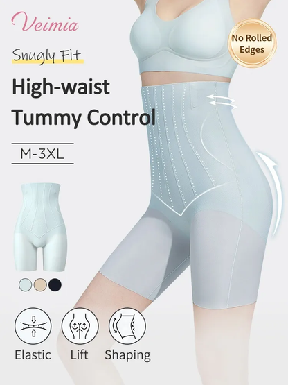VEIMIA Seamless Shapewear Shorts With High-waisted Shaping & Tummy Control, Fitted Without Rolled Edges