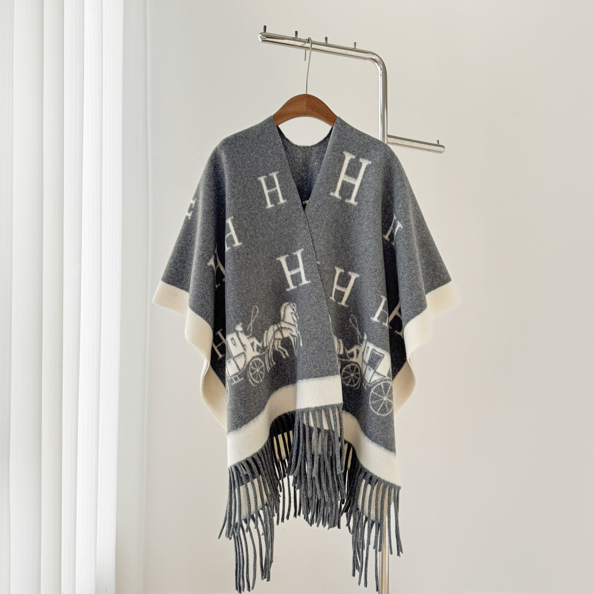 Fascia avvolgente trasformabile 100% lana merino | Cardigan, scialle e sciarpa 3 in 1