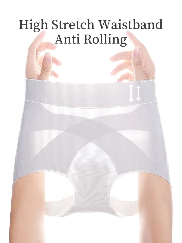 3-7 pack shaping high-waisted underwear, cross-over tummy control, seamless cooling fabric.