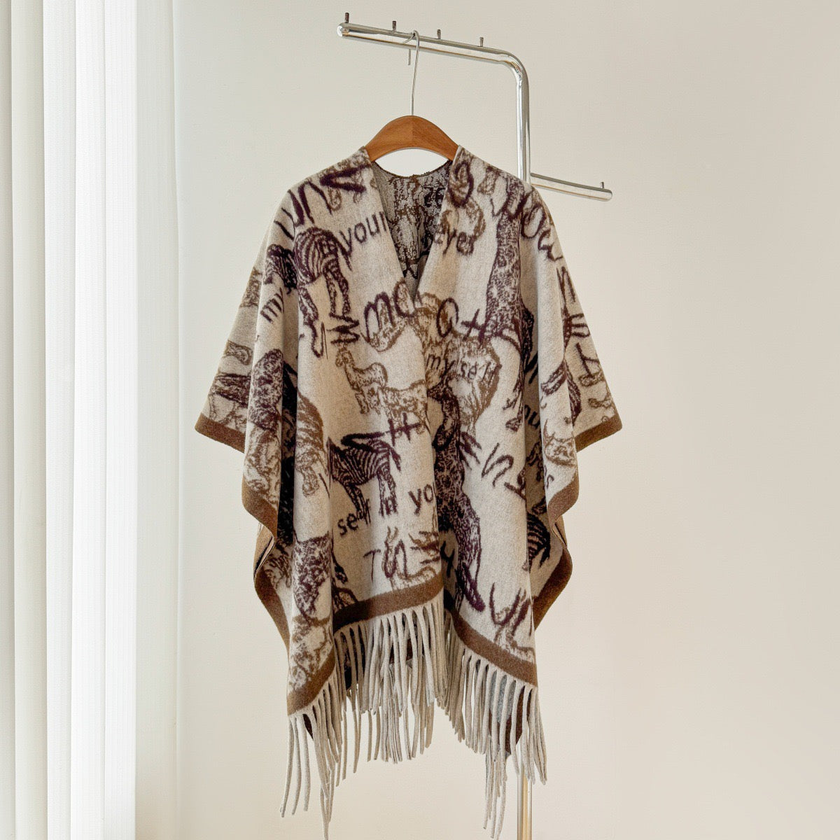 Fascia avvolgente trasformabile 100% lana merino | Cardigan, scialle e sciarpa 3 in 1