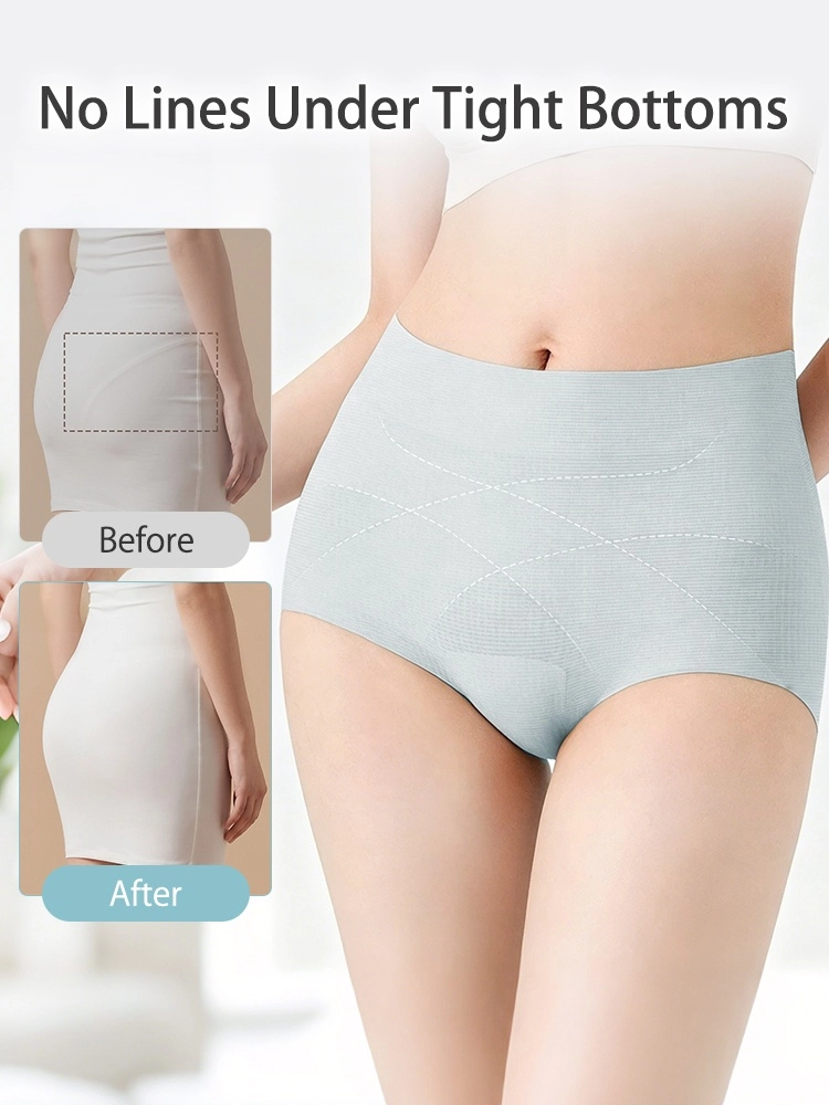 3-7 pack shaping high-waisted underwear, cross-over tummy control, seamless cooling fabric.