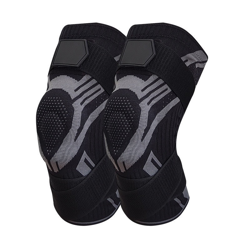 🔥 50% OFF | Unisex Knitted Knee Brace with Spring Stabilizers & Dual Straps – Compression Support for Knee Pain Relief and Injury Recovery