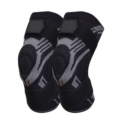 🔥 50% OFF | Unisex Knitted Knee Brace with Spring Stabilizers & Dual Straps – Compression Support for Knee Pain Relief and Injury Recovery