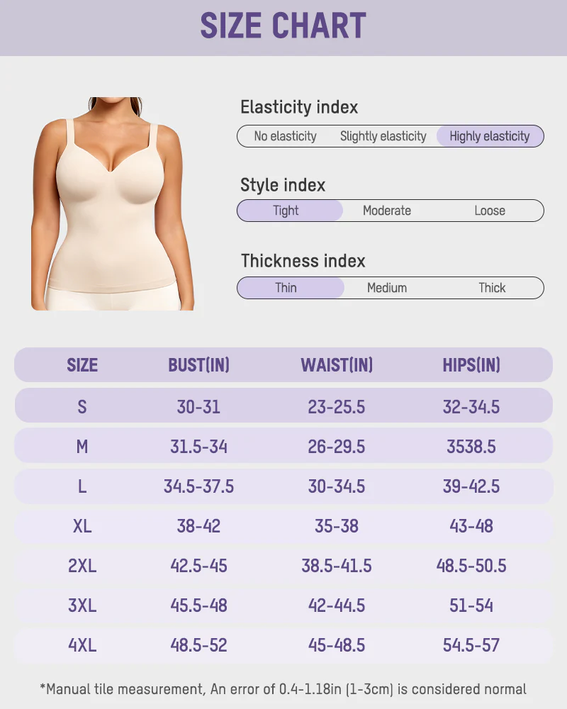 V-Neck Built-In Bra Shaping Cami