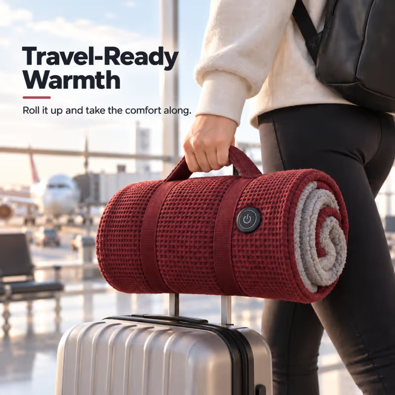 ♨️Wearable Heated Blanket – 8 Heating Zones & 3 Heat Levels
