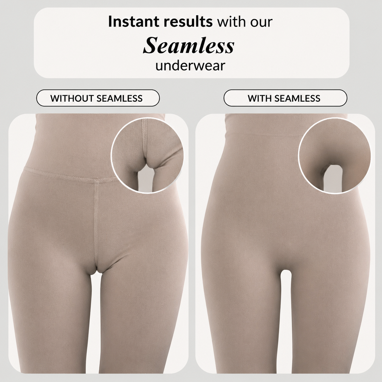Invisible Seamless Panties for Women | Anti Camel Toe Underwear No Show Under Leggings & Tight Clothes